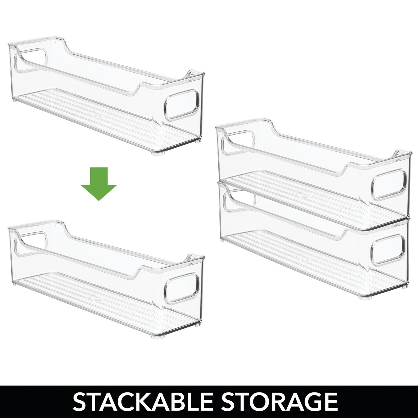 mDesign Plastic Kitchen Pantry Cabinet Food Storage Bin, 8 Pack