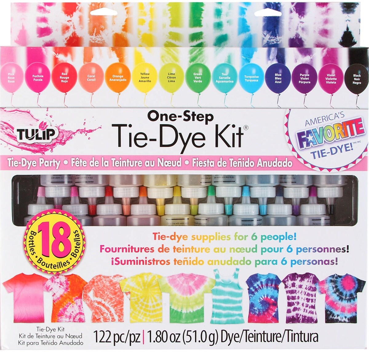 Tulip One Step 18 Color Tie Dye Kit
