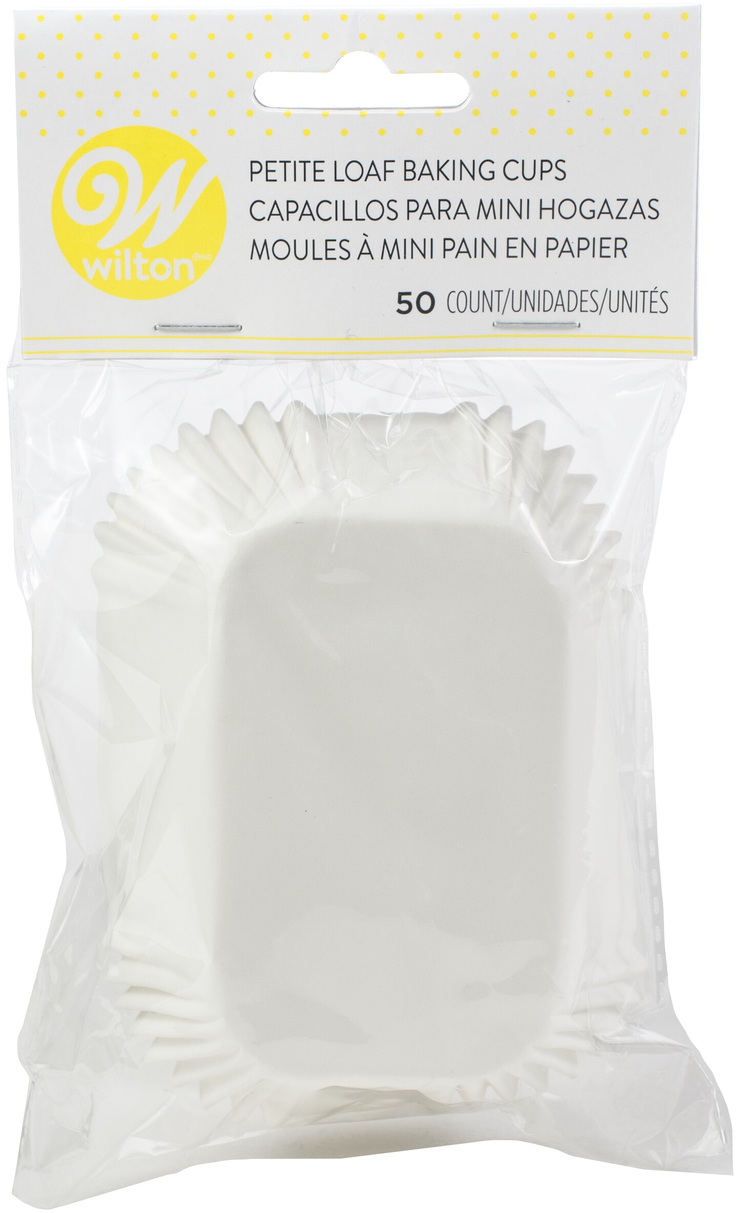 Wilton Petite Loaf Cups 50/Pkg-White 1.25&#x22;X3.25&#x22;