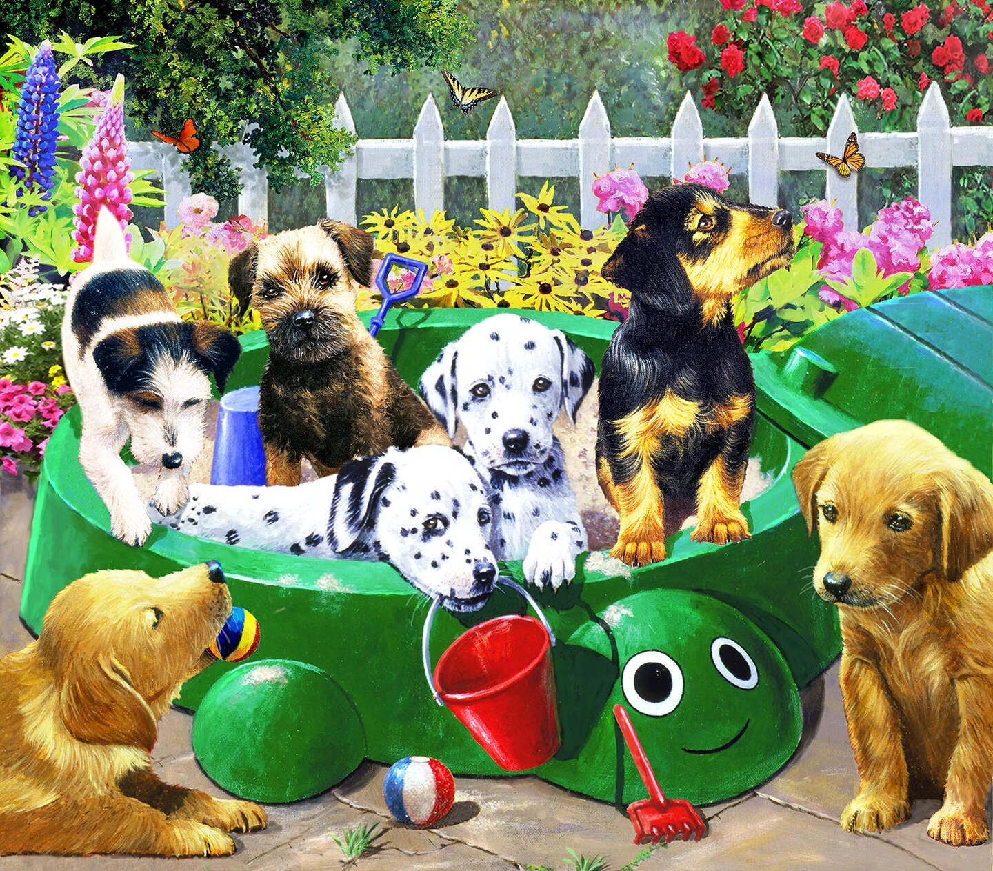 Sunsout Puppy Nursery 300 pc   Jigsaw Puzzle 13803