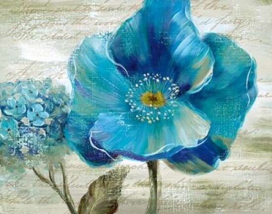 Blue Poppy Poem II Poster Print by Nan - Item # VARPDX14485