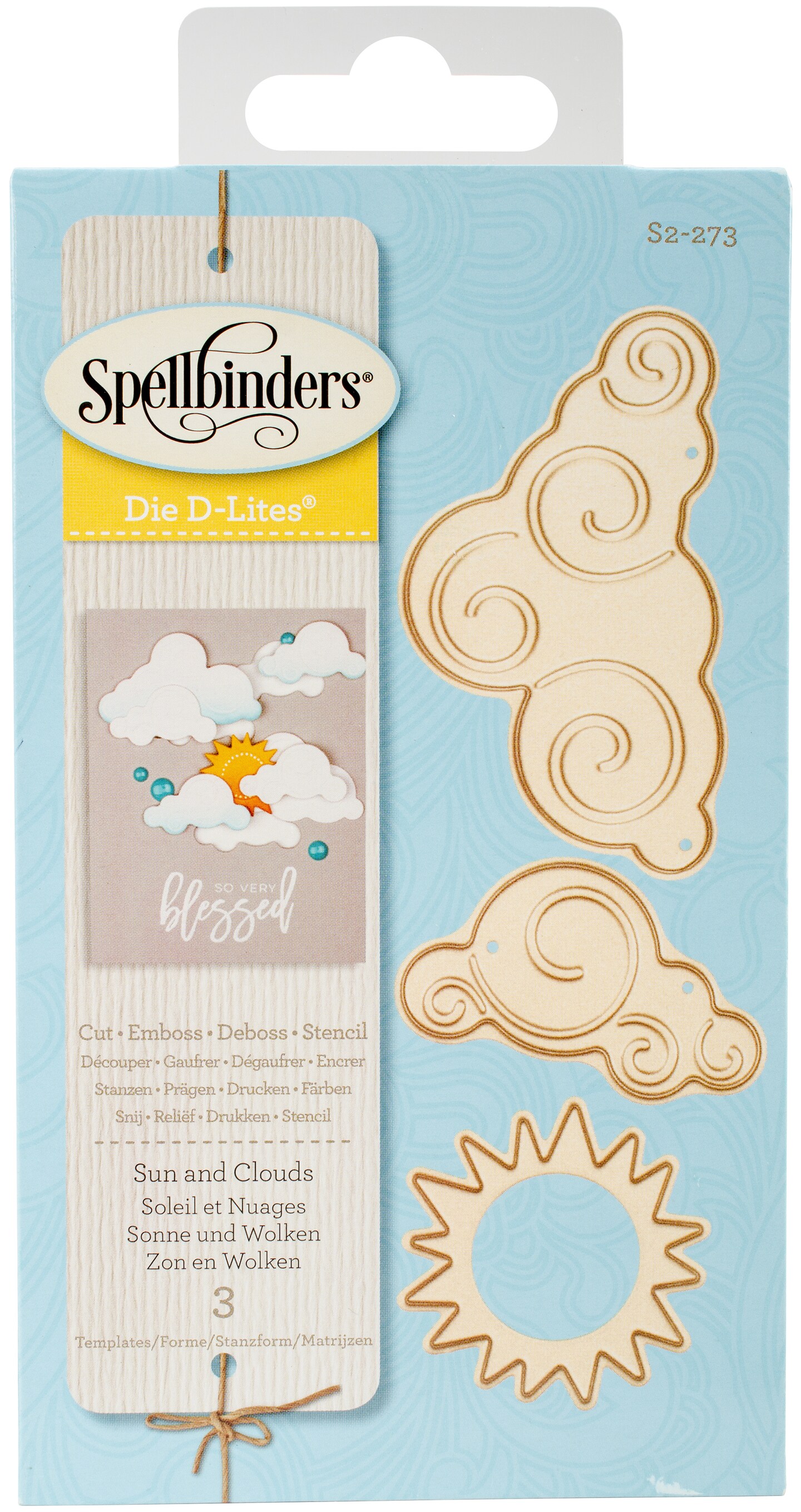 Spellbinders Shapeabilities Die D-Lites-Sun &#x26; Clouds