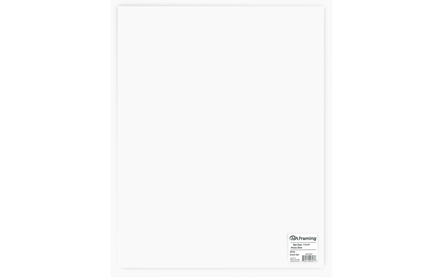 ADF Mat Blank 11x14 WhtCore White 3pc