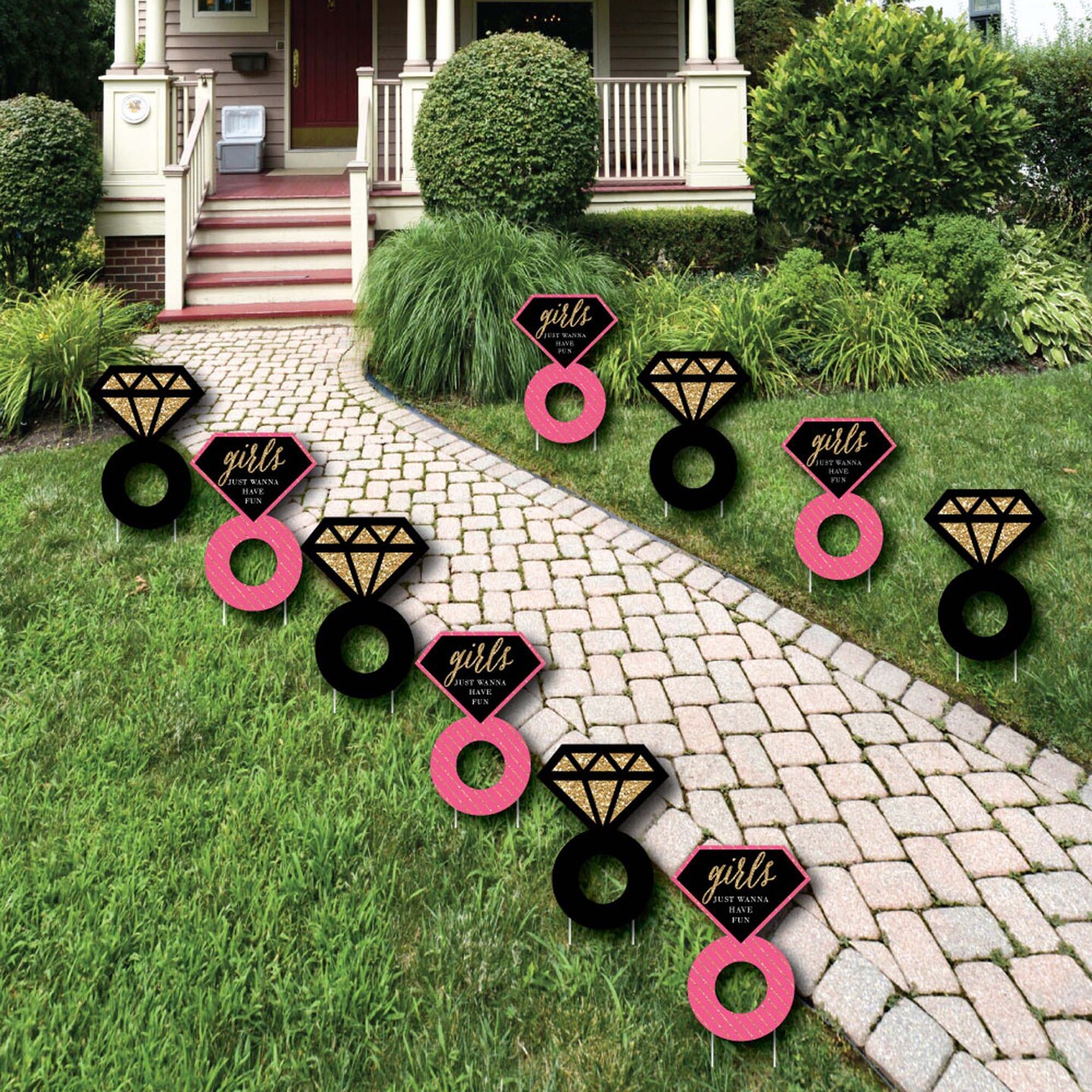 Big Dot of Happiness Girls Night Out - Diamond Ring Lawn Decorations ...
