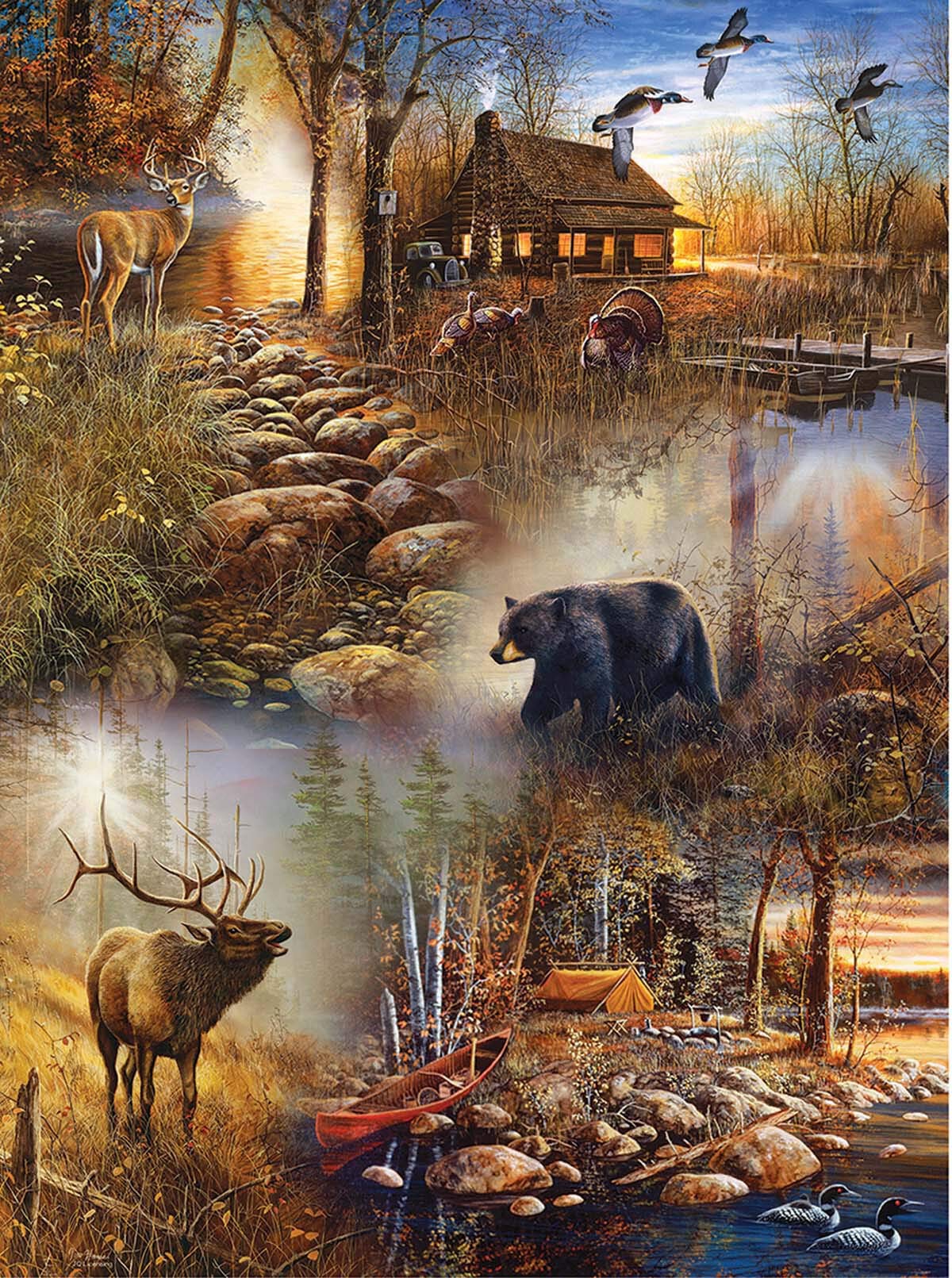 Sunsout Forest Collage 1000 pc   Jigsaw Puzzle 54672