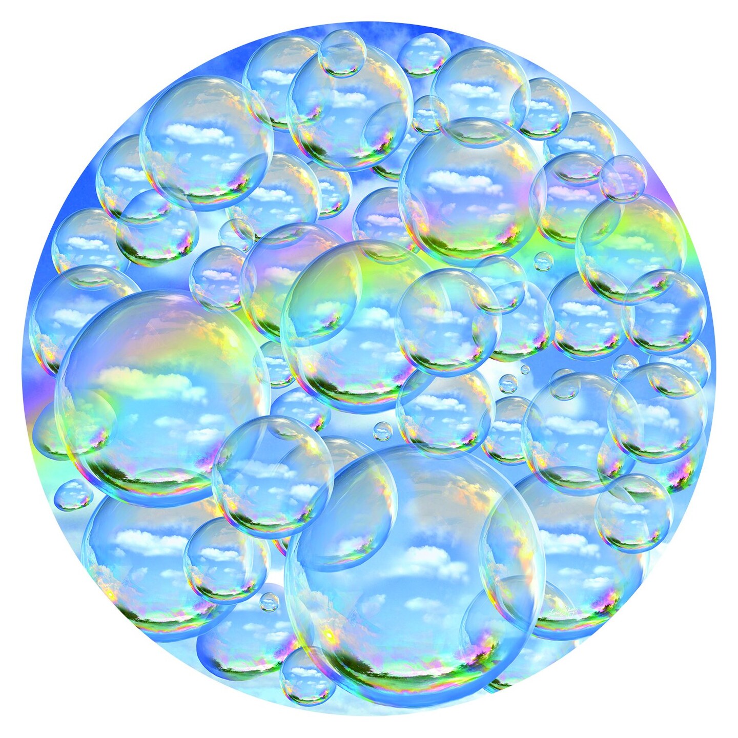 Sunsout Bubble Trouble 1000 pc Round  Jigsaw Puzzle 34894