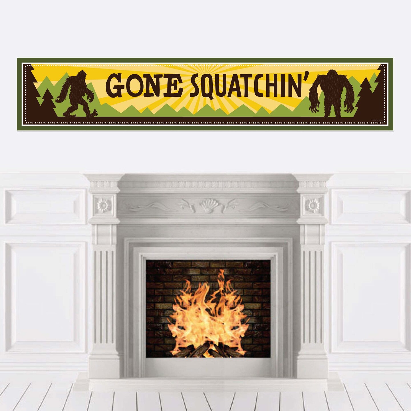 Big Dot of Happiness Sasquatch Crossing - Bigfoot Party or Birthday Party Decorations Party Banner