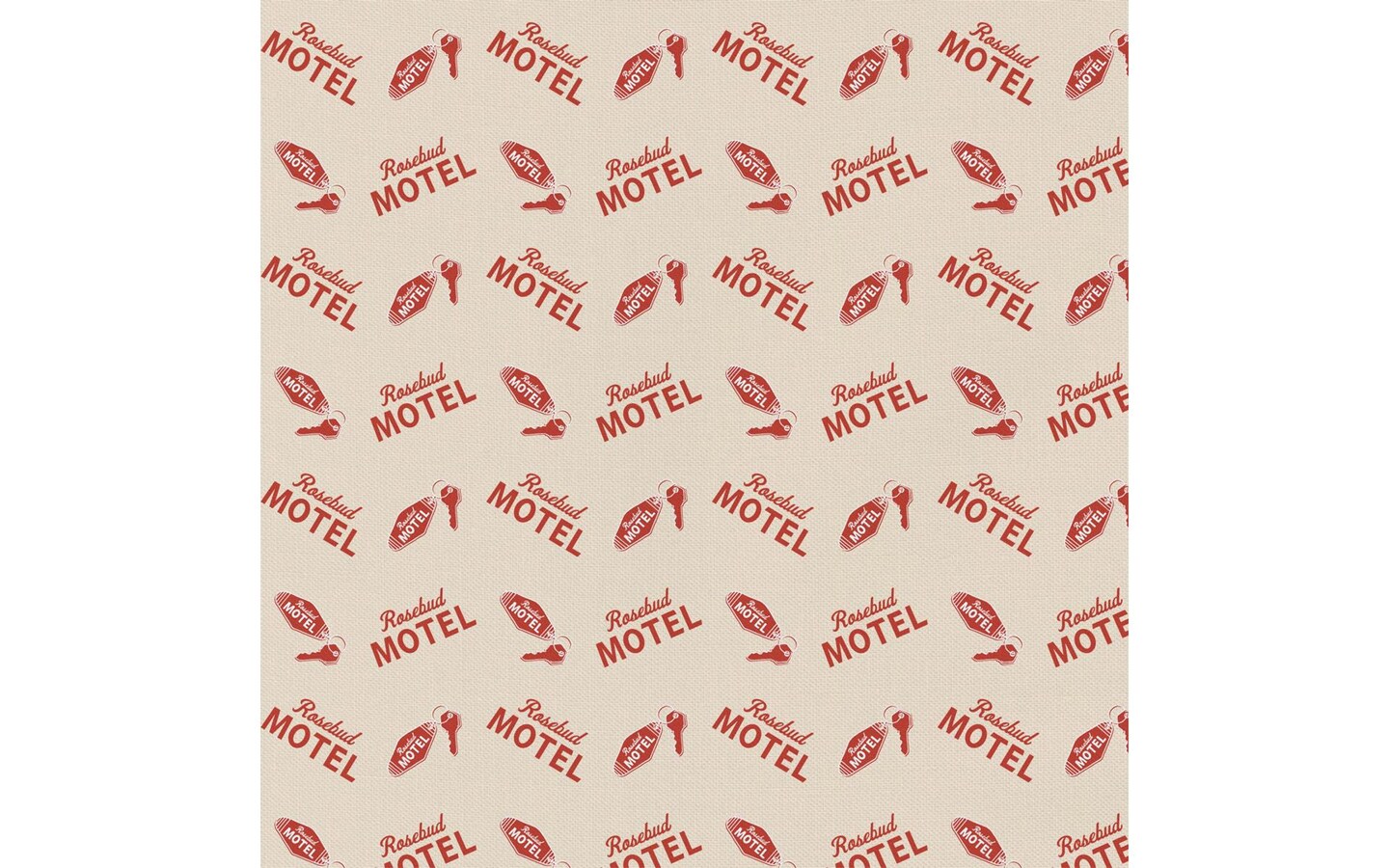Schitt&#x27;s Creek Cotton Precut 2yd Caf&#xE9; Motel &#x26; Keys