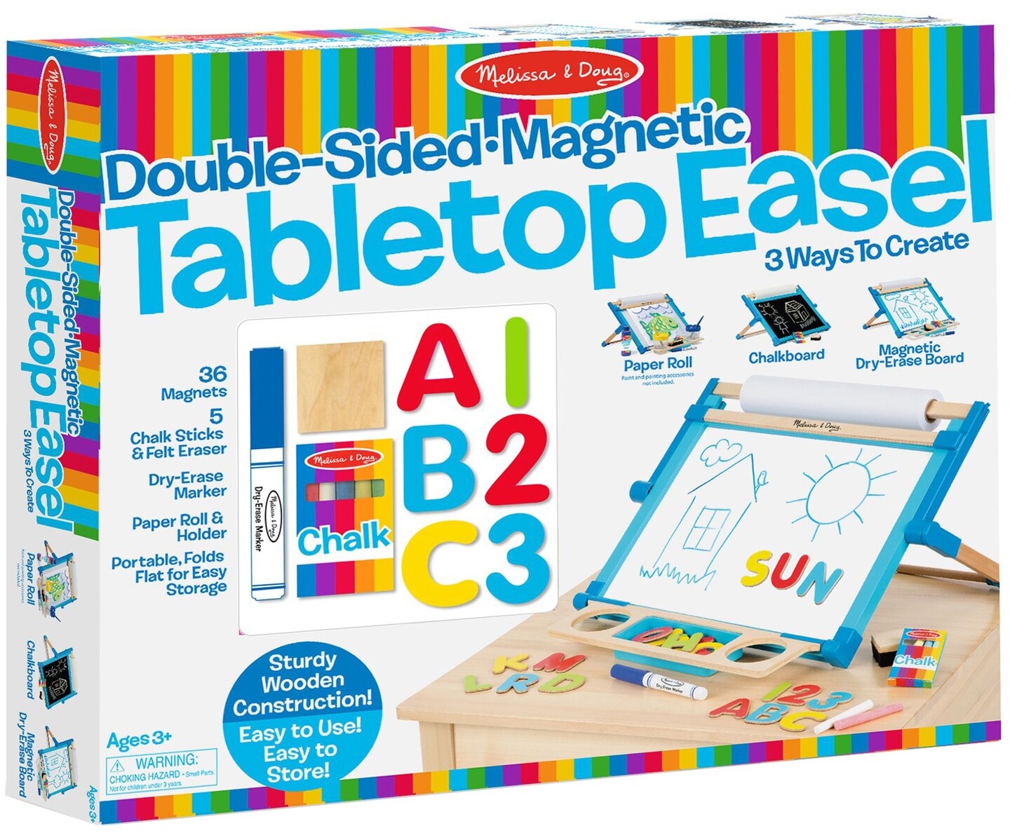 Melissa &#x26; Doug Double-Sided Magnetic Tabletop Easel-