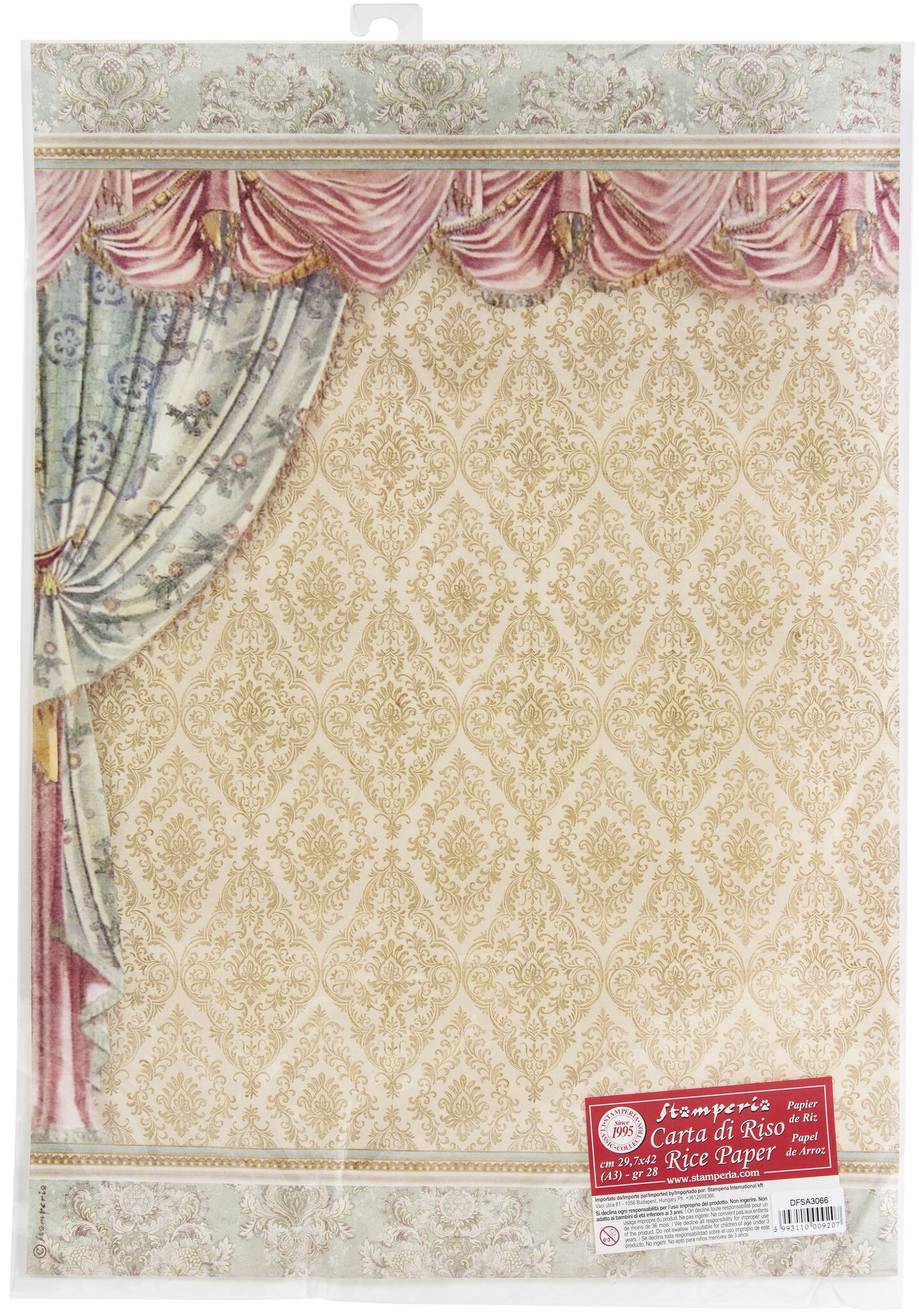 Stamperia Rice Paper Sheet A3-Drapery, Princess | Michaels