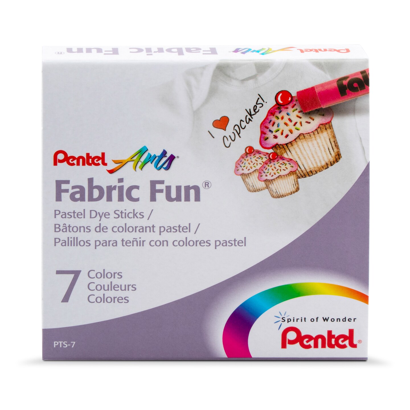 Pentel Arts Fabric Fun Pastel Dye Sticks 7/Pkg-Assorted Colors