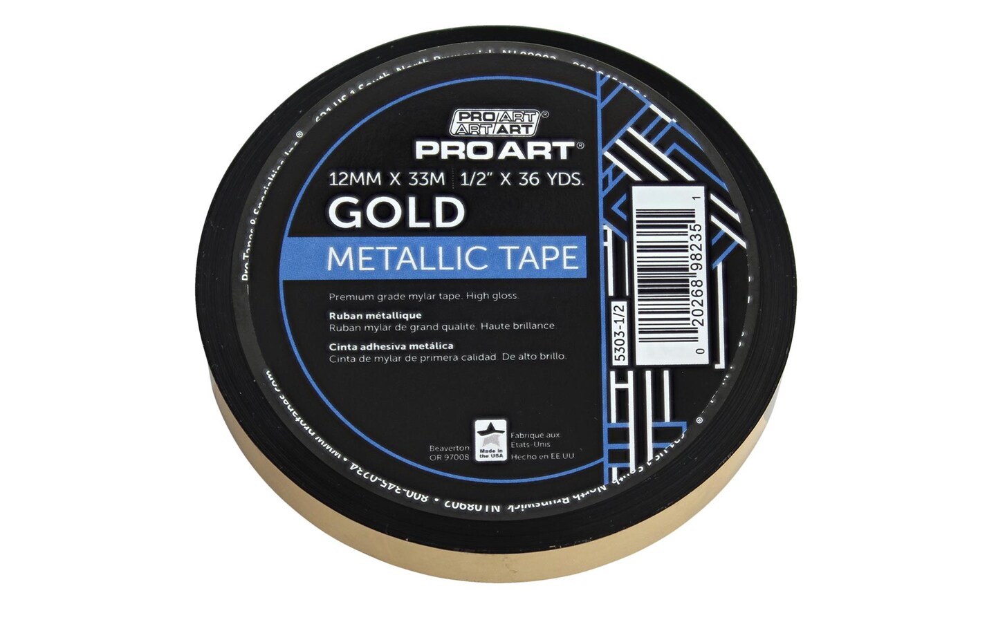 Pro Art Tape 1/2"x36yd Metallic Gold Michaels