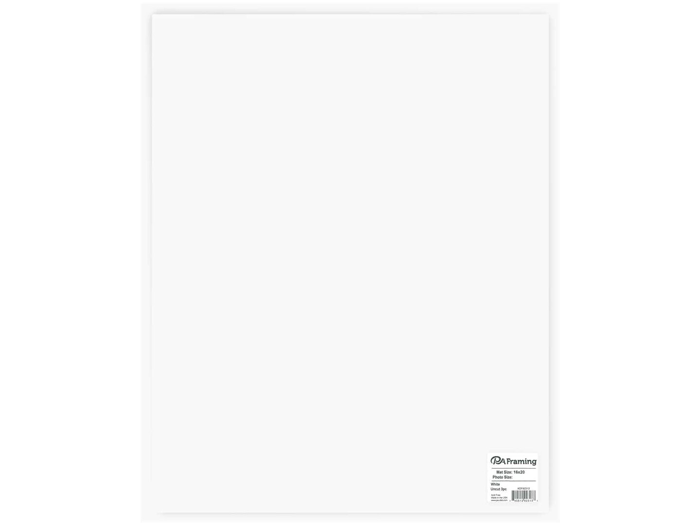 AUEAR, White 16x20 Uncut Mat Matte Boards for Picture Framing, Print,  Artwork - Photo Mat Boards 1/16 Thick, 10 Pack