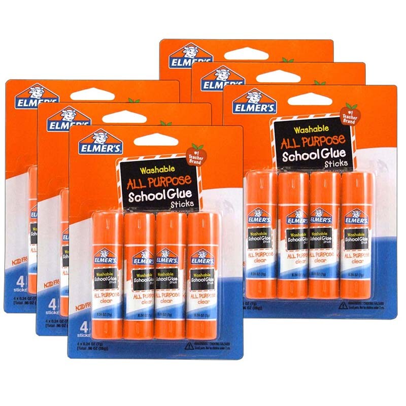 Washable School Glue Sticks, All Purpose, 4 Per Pack, 6 Packs Michaels