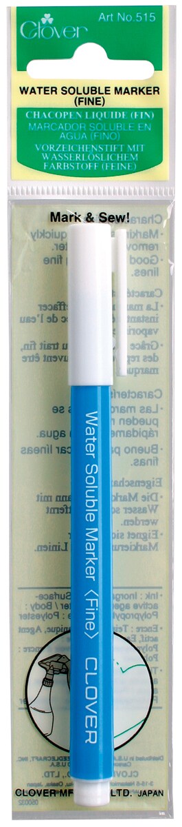 Clover Water-Soluble Marker - Fine-Blue