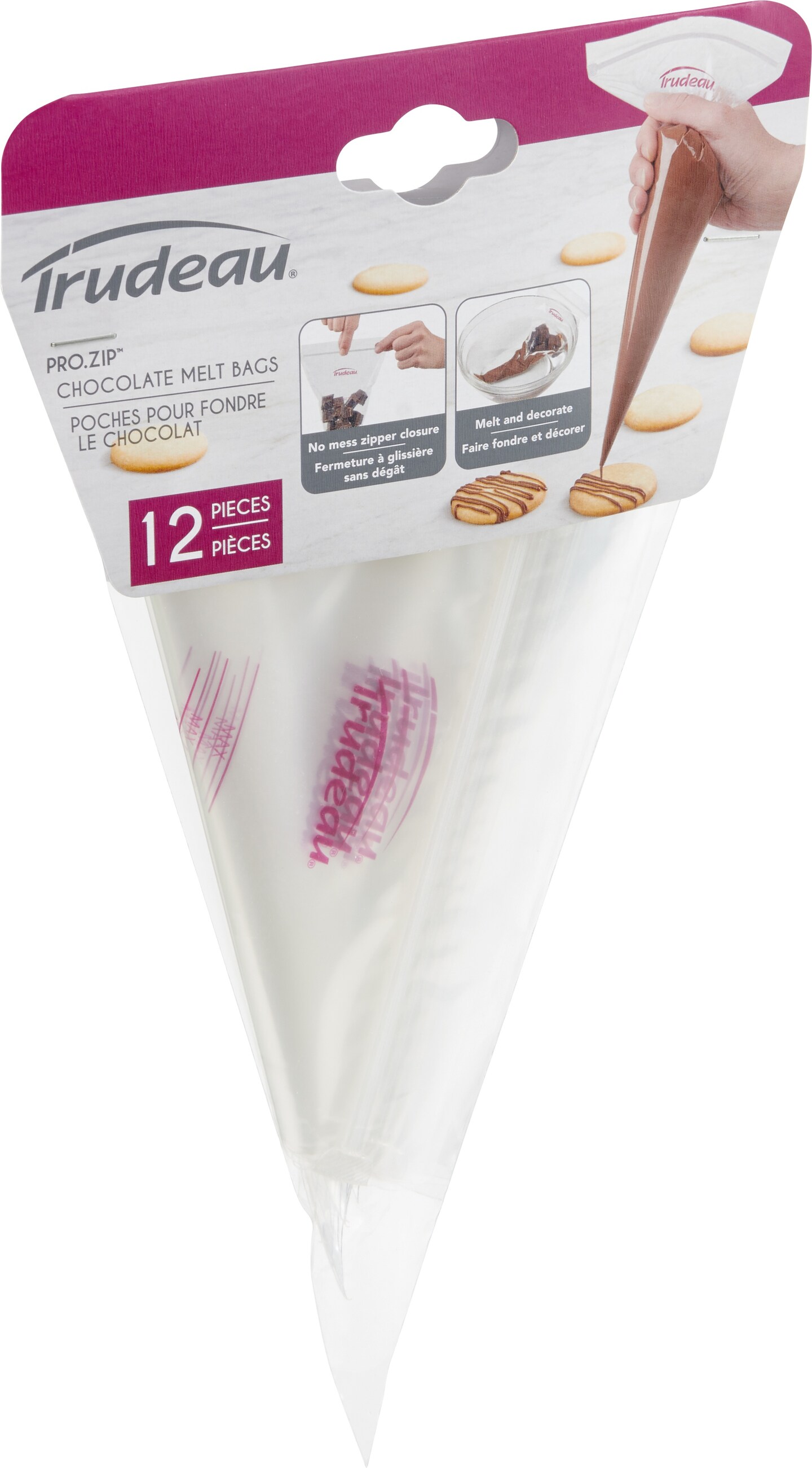 Trudeau Pro Zip Chocolate Melt Bags-12&#x22;