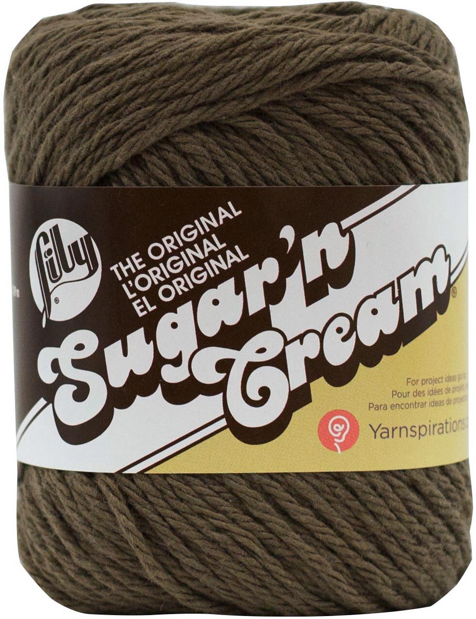 Lily Sugar'N Cream Warm Brown Yarn - 6 Pack of 71g/2.5oz - Cotton - 4  Medium (Worsted) - 120 Yards - Knitting/Crochet