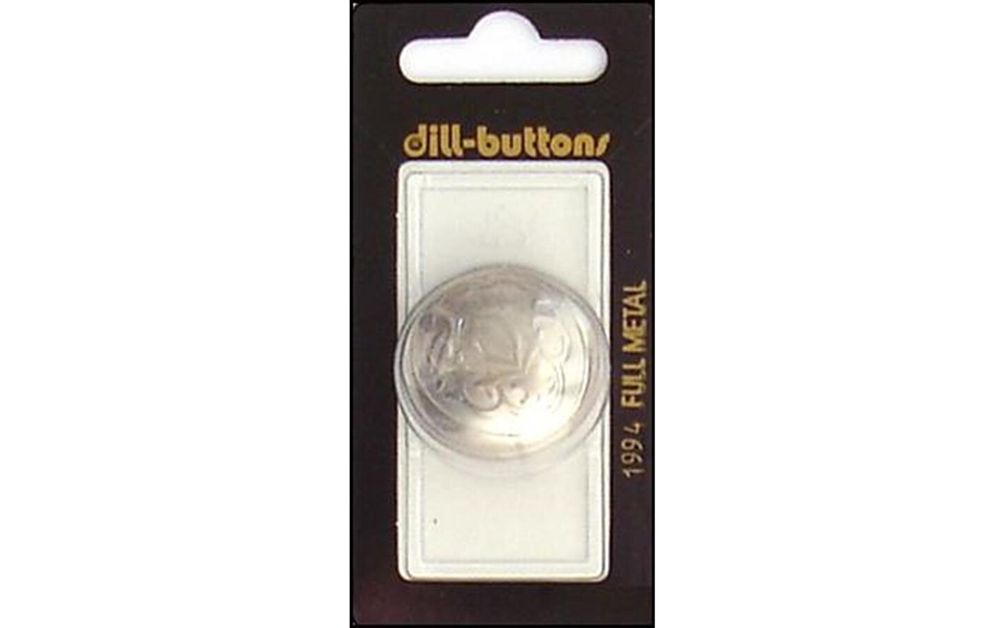 Dill Buttons 30Mm 1Pc Shank Matte Silver Metal