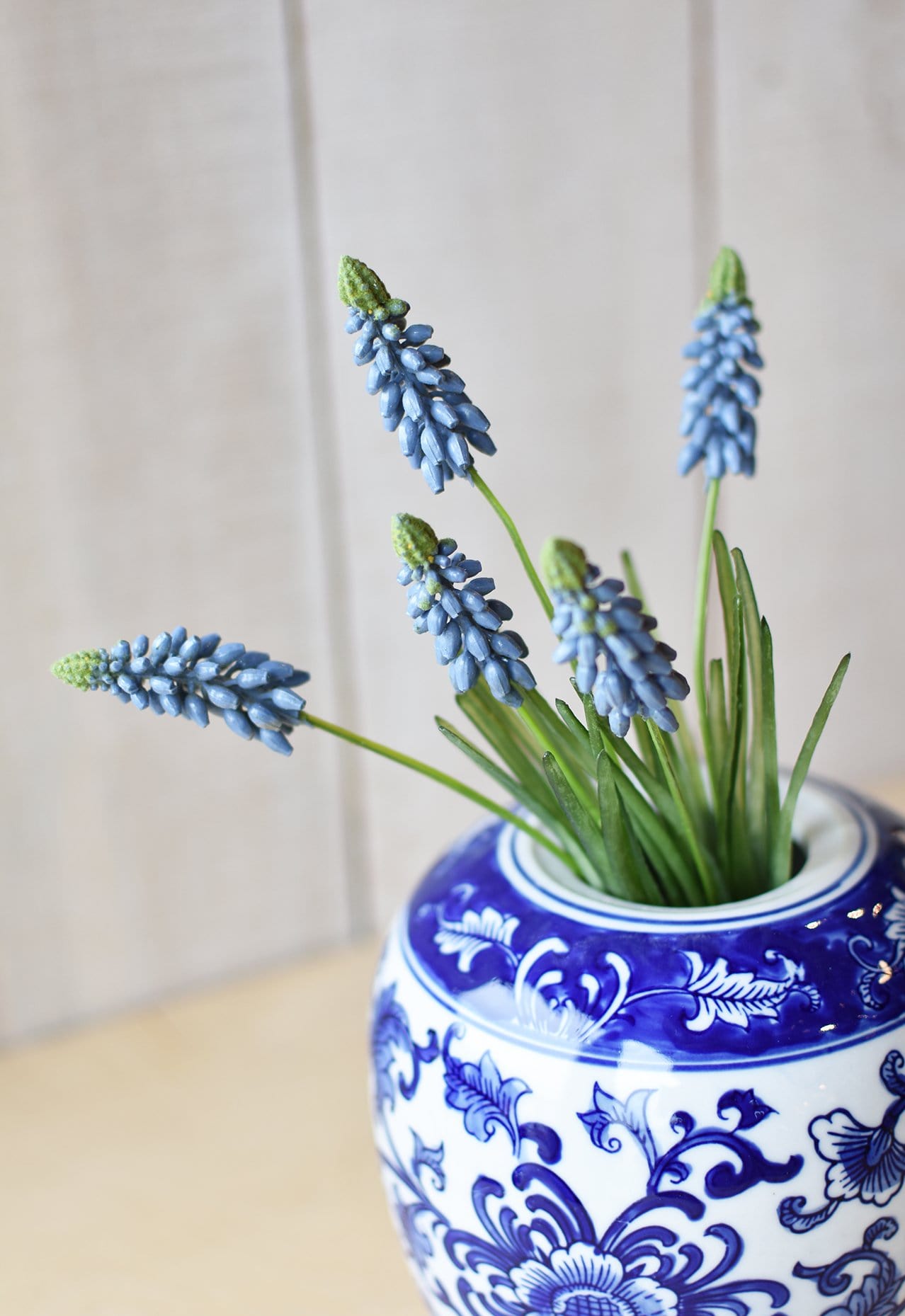 12.5&#x22; Faux Blue Muscari Bush Grape Hyacinth