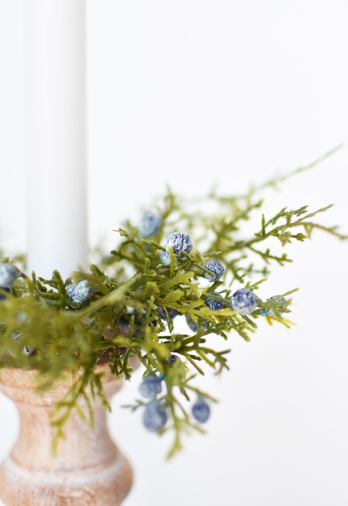 Faux Juniper Candle Ring