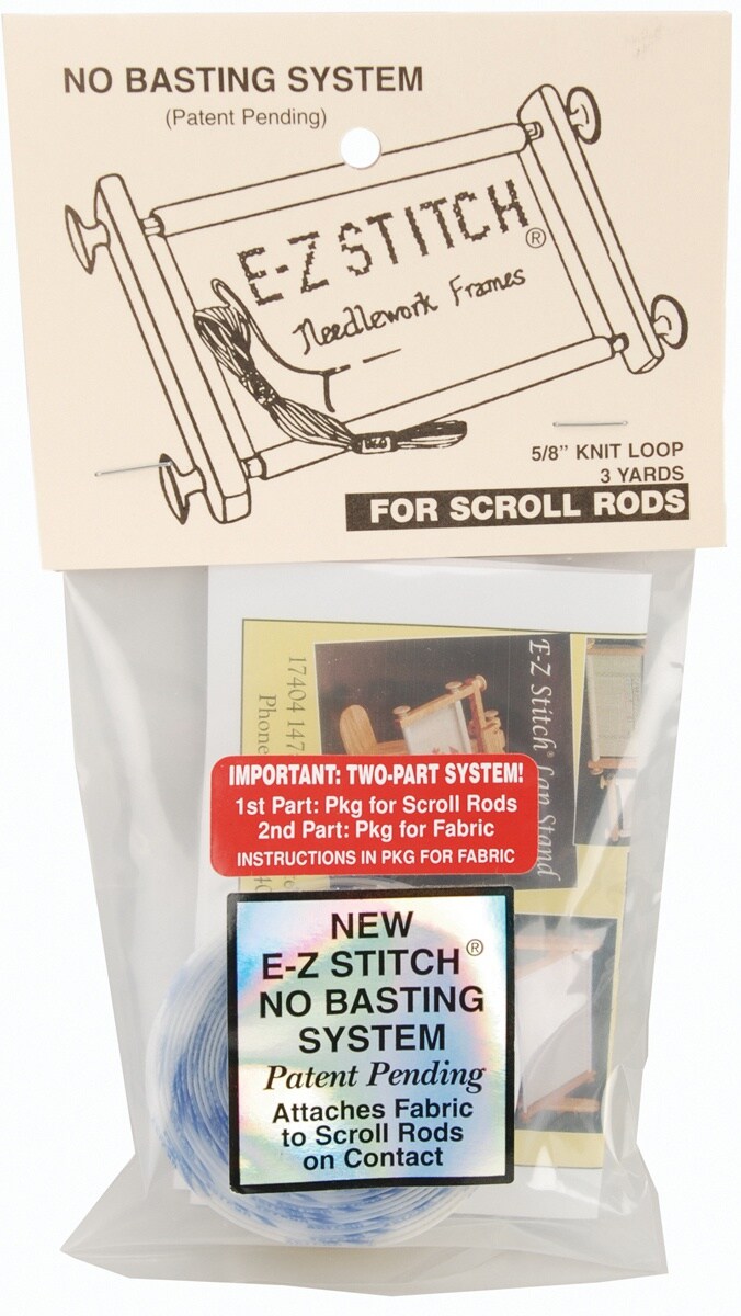 Multipack of 6 - E-Z Stitch Scroll Rod Sticky Loop Tape .625X3yd