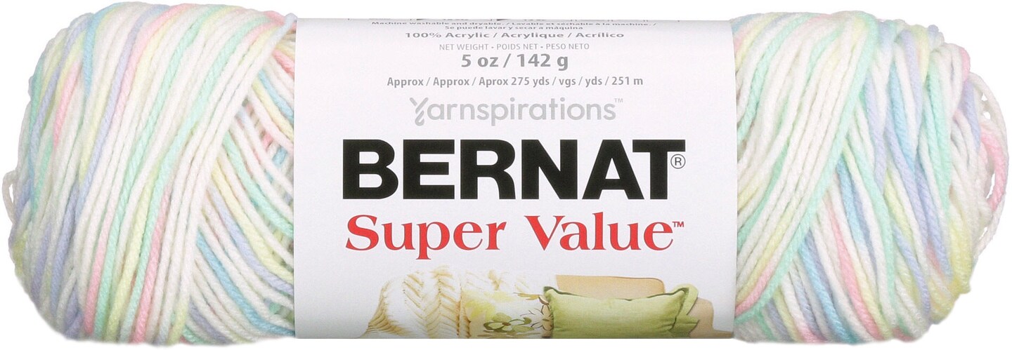 Bernat Super Value Twinkle Variegated Yarn - 3 Pack Of 141g/5oz