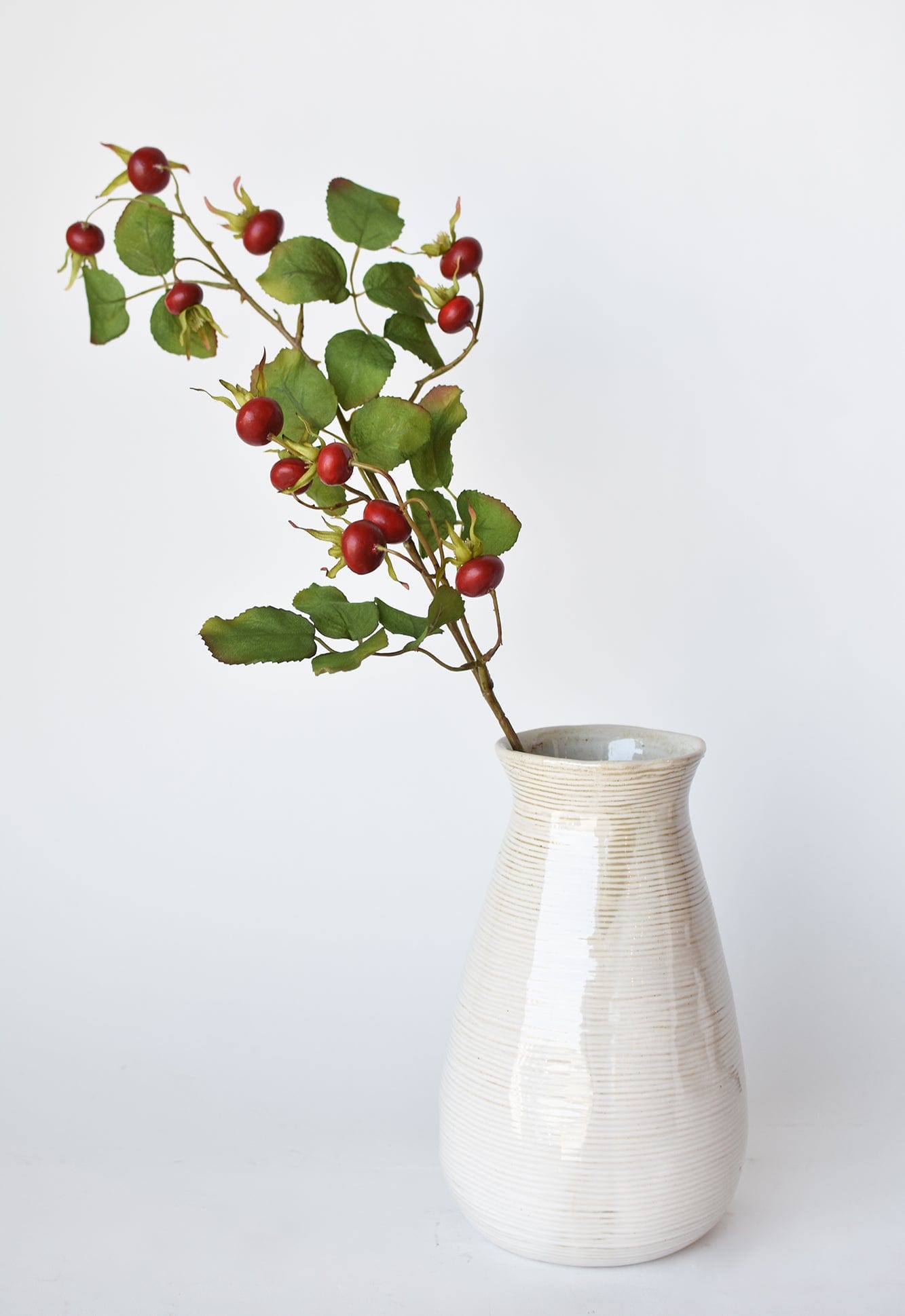 28&#x22; Faux Red Rosehip Berry Stem