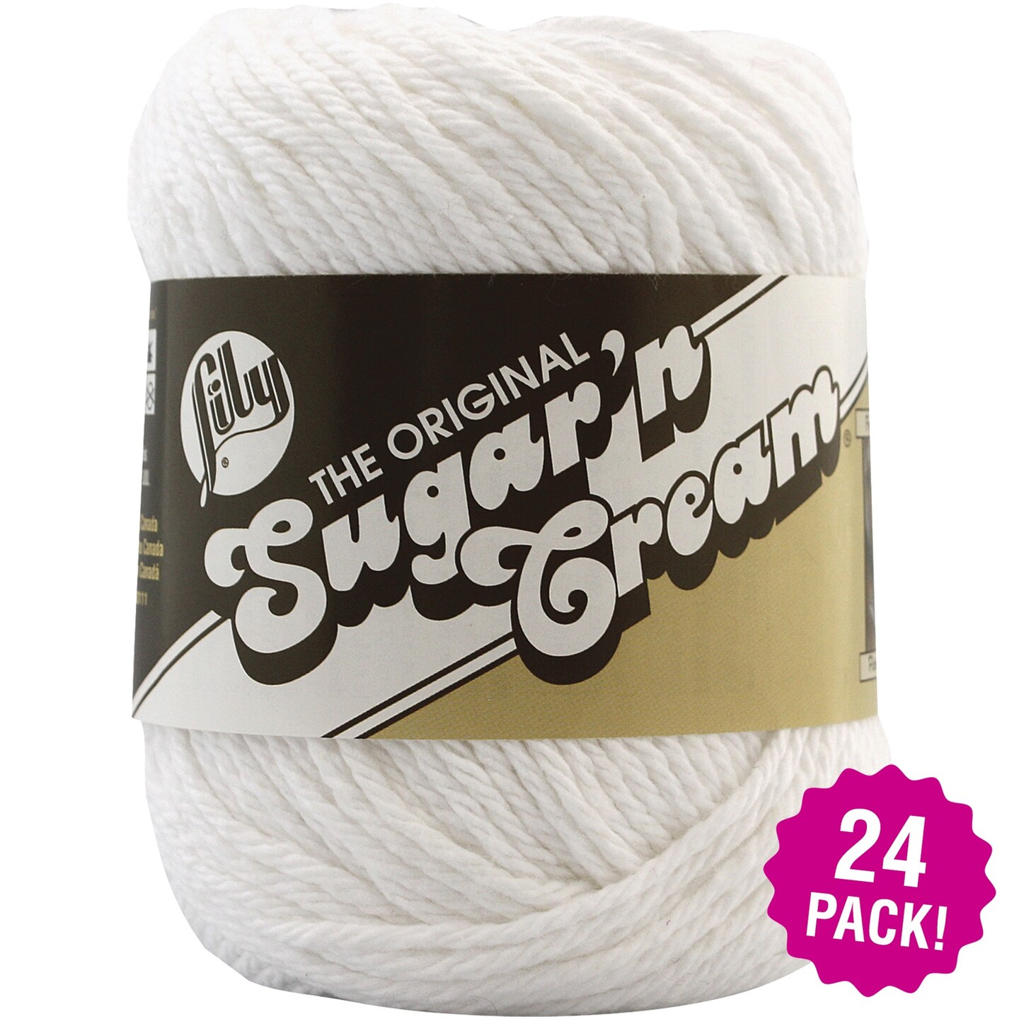 Multipack of 24 - Lily Sugar&#x27;n Cream Yarn - Solids-White