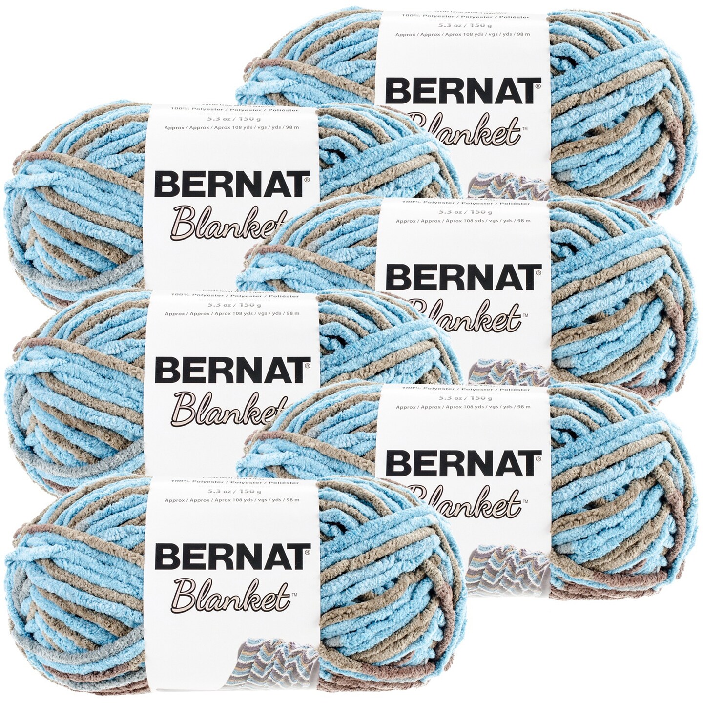 Multipack of 6 - Bernat Blanket Yarn-Coastal Cottage