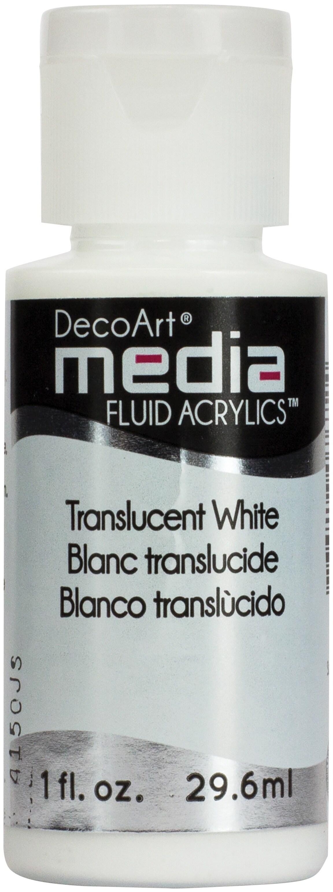 Multipack of 6 - DecoArt Media Fluid Acrylics Paint 1oz-Translucent White (Series 1)
