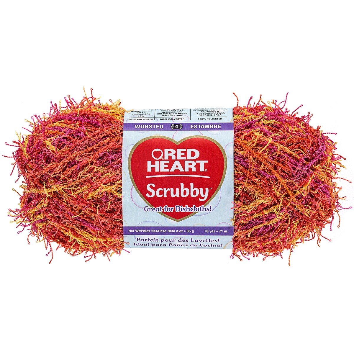 Red Heart Scrubby Cotton Yarn for Crochet or Knitting Dishcloths
