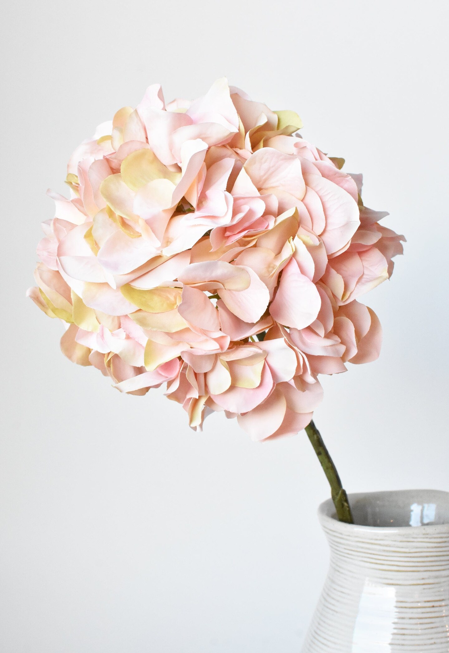 21&#x22; Faux Light Pink Hydrangea Stem