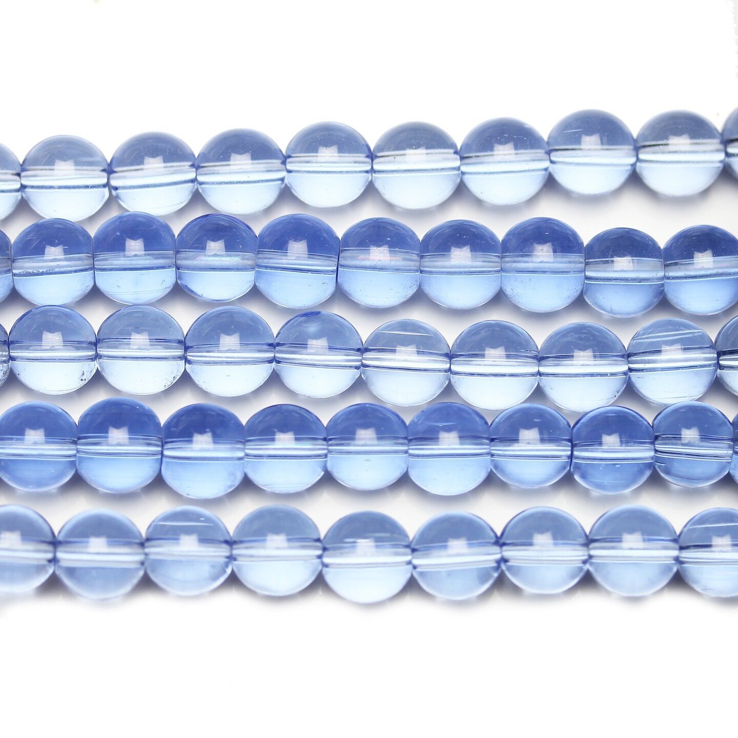 Glass Beads Round Light Sapphire Michaels