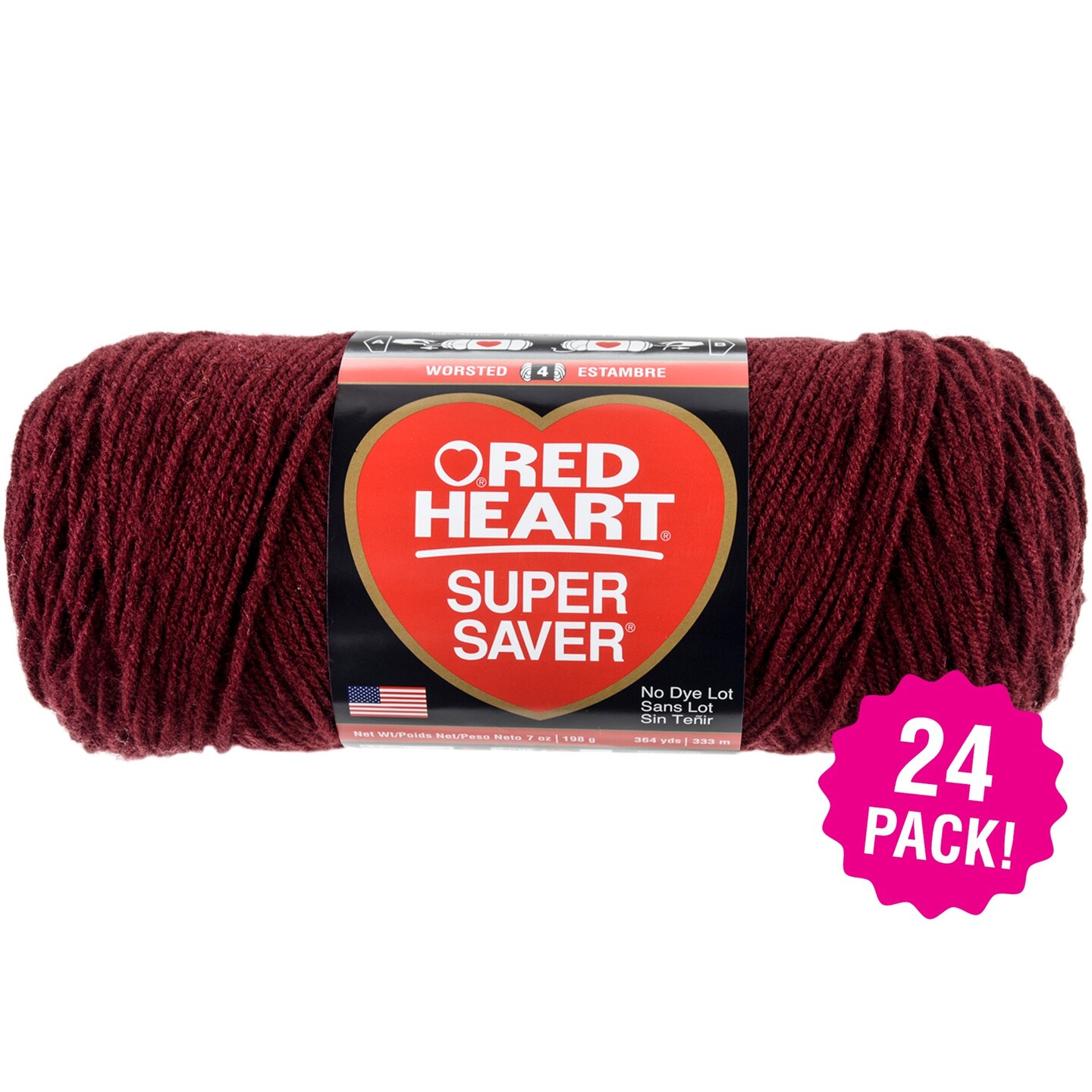 Multipack Of 24 Red Heart Super Saver Yarn Claret Michaels