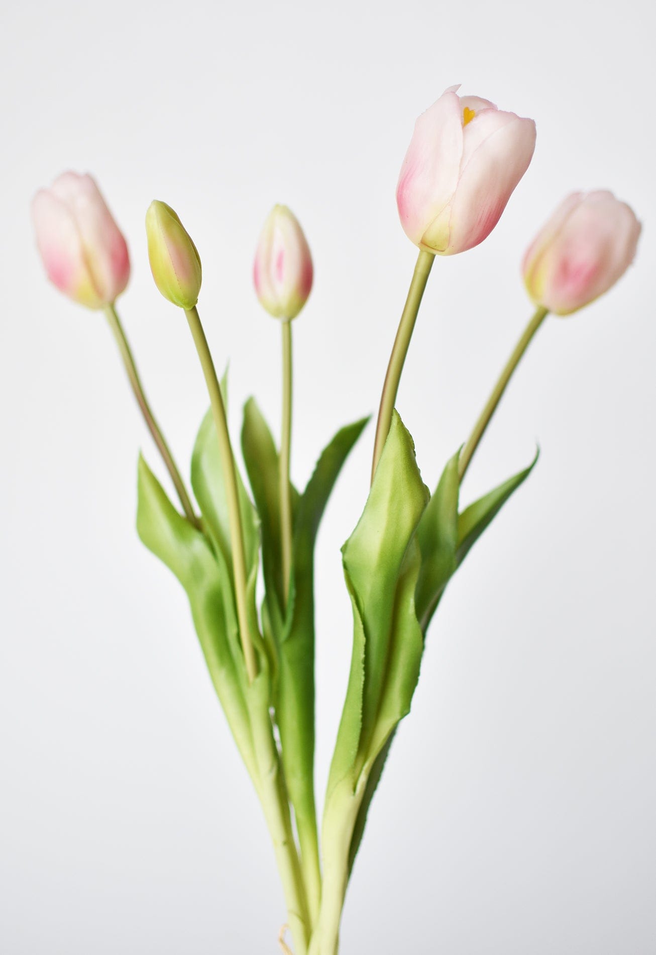 18&#x22; Faux Tulip Stem Bundle Blush Pink
