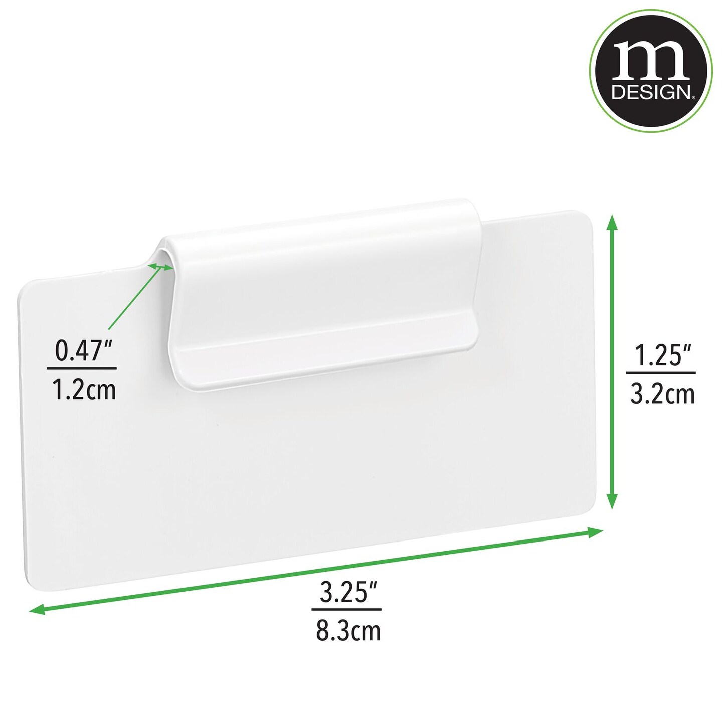 mDesign Plastic Clip-On Storage Tags, Set of 8 + 32 Labels