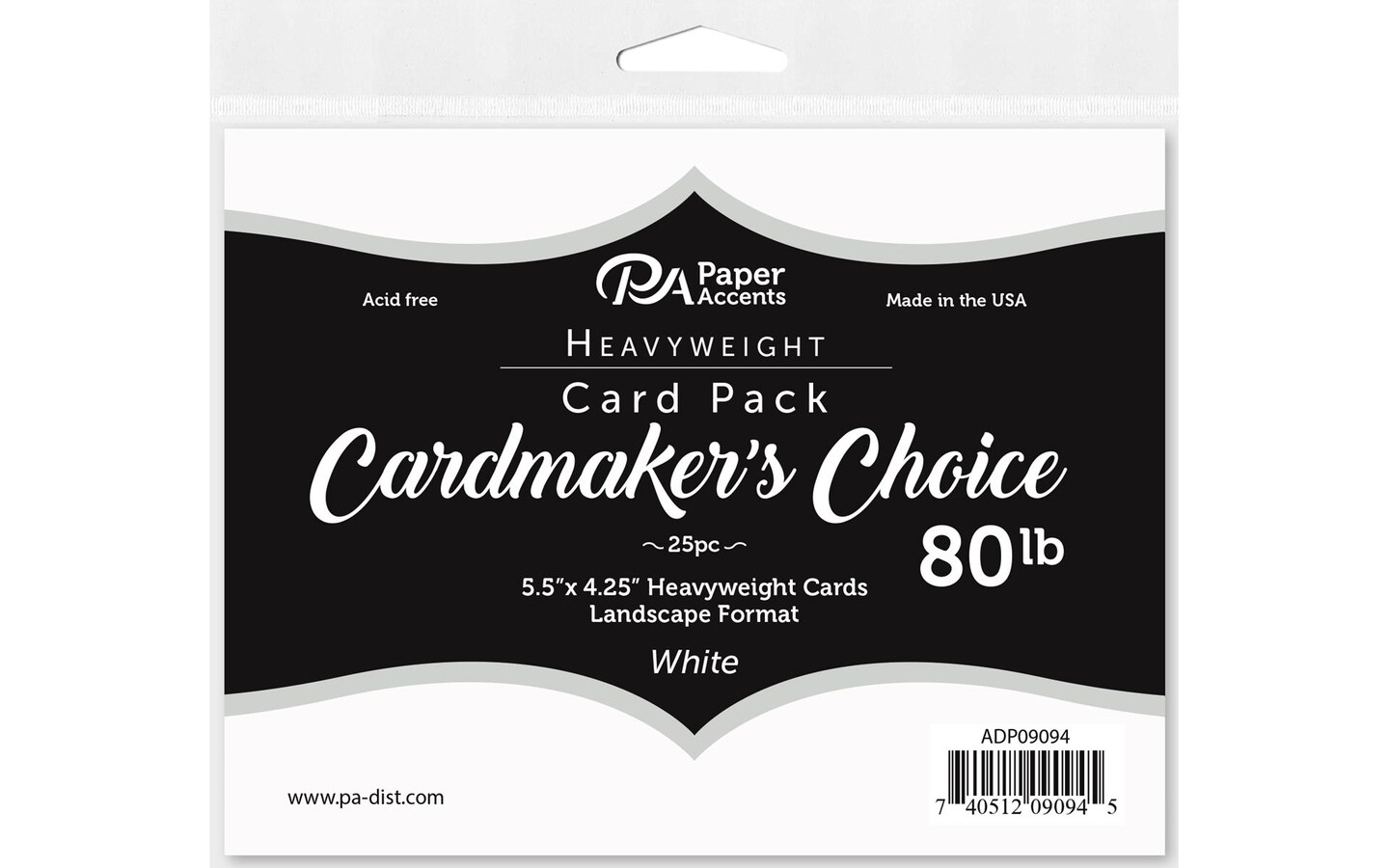 Cardmakers Choice Card 5.5x4.25 80lb White 25pc