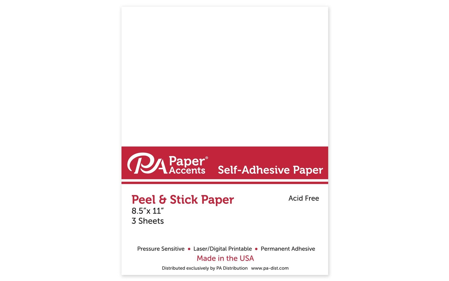 Glossy Full Sheet Adhesive Paper