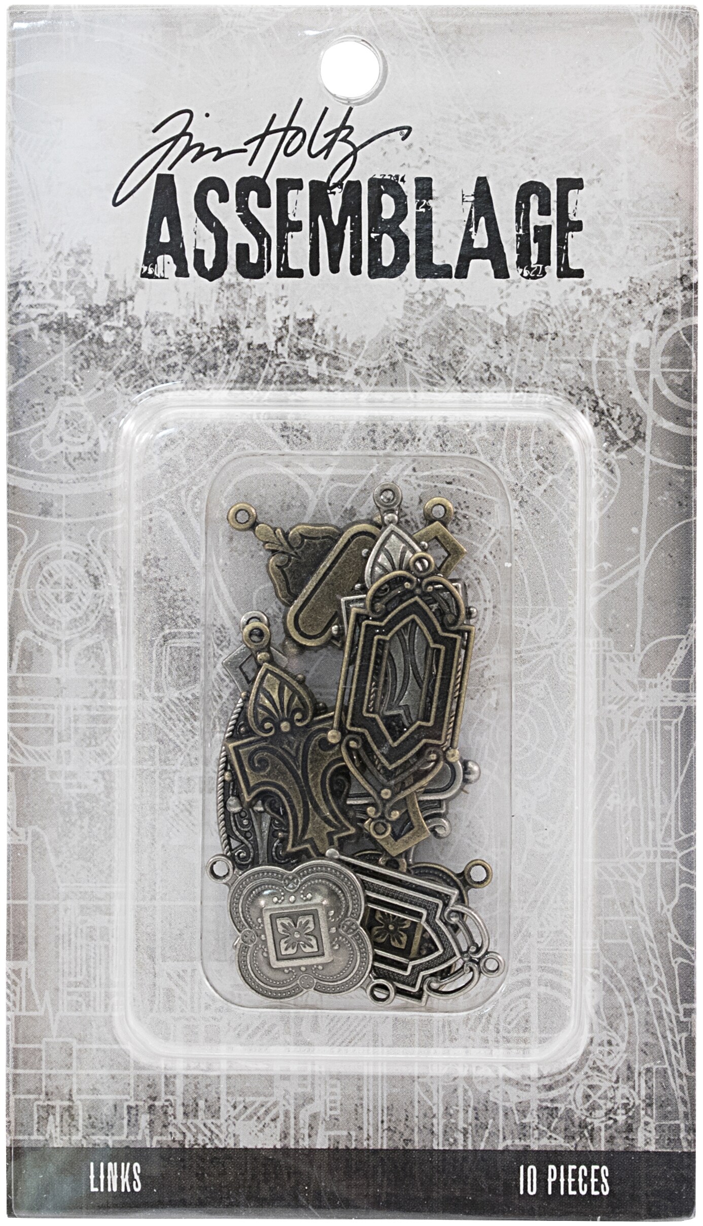 Tim Holtz Assemblage Links 10/Pkg-Art Deco