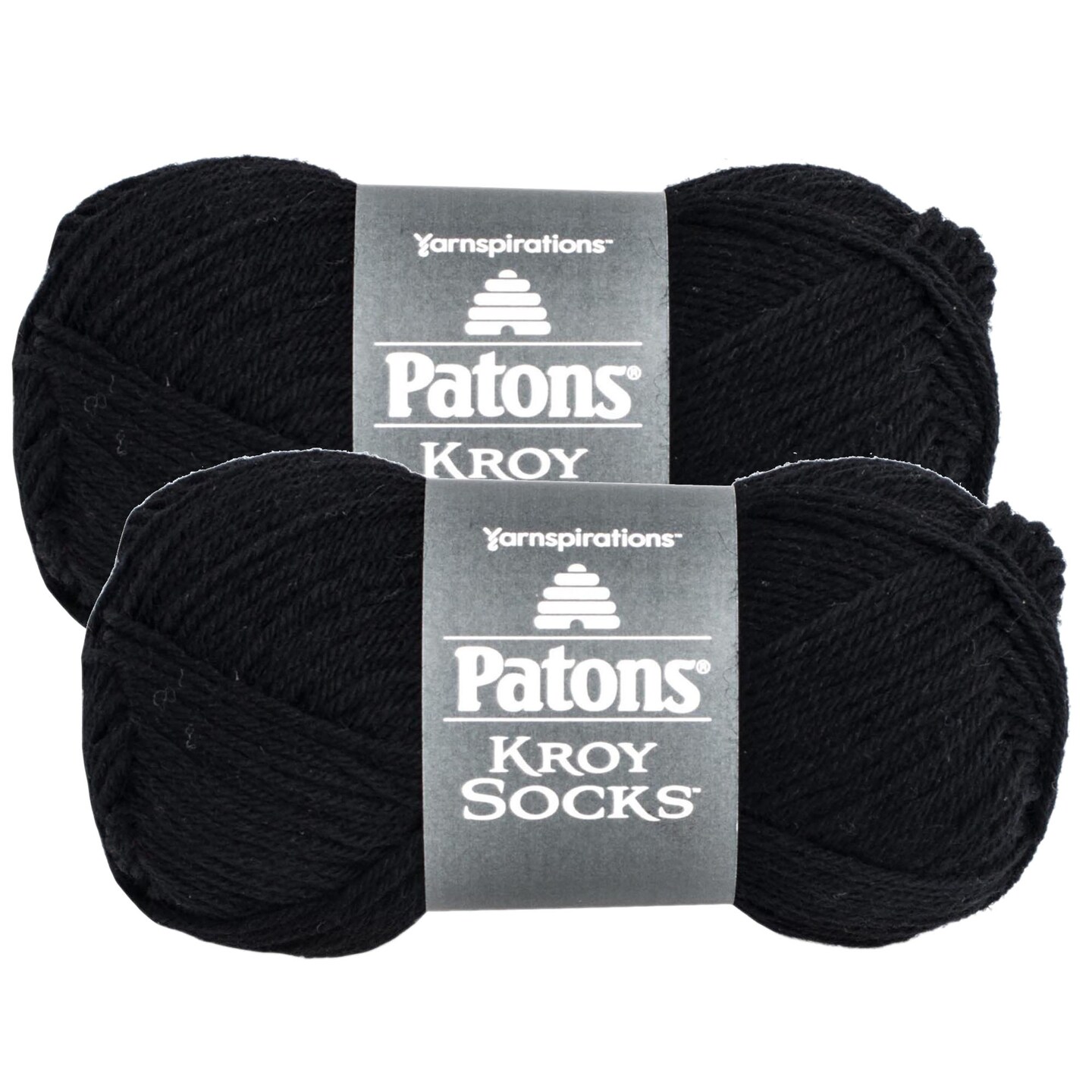 (Pack of 2) Patons Kroy Socks Yarn-Coal