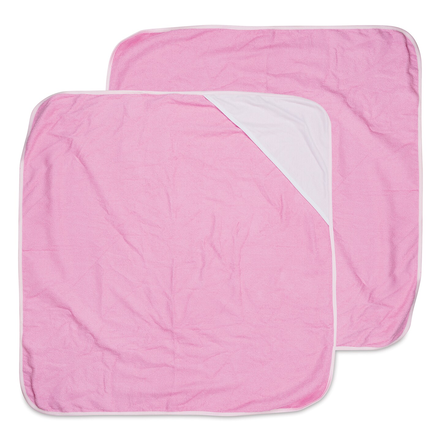 Craft Express Sublimation Printing Baby Products - Hooded Towel, Pink, Pkg of 2