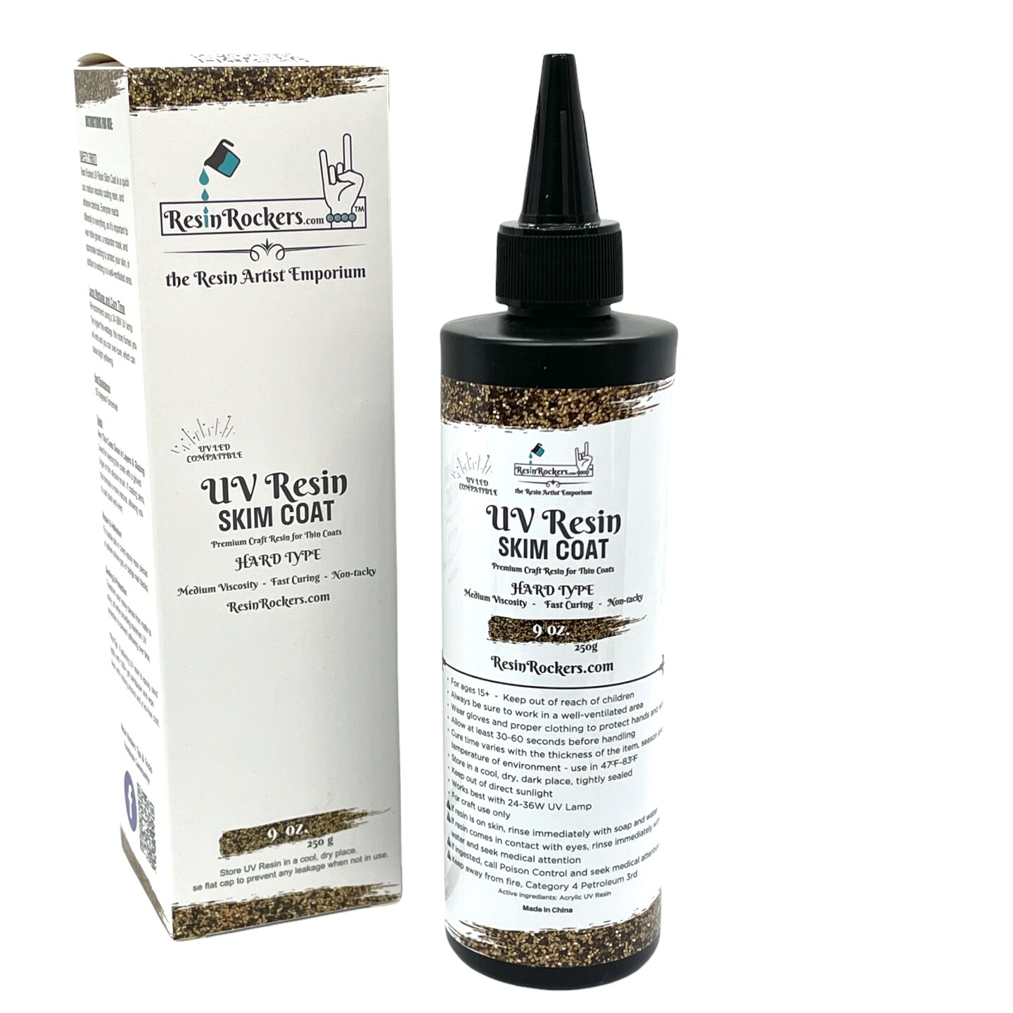 Resin Rockers UV Resin Skim Coat Formula for Pens Hard Type Ultra Fast Curing