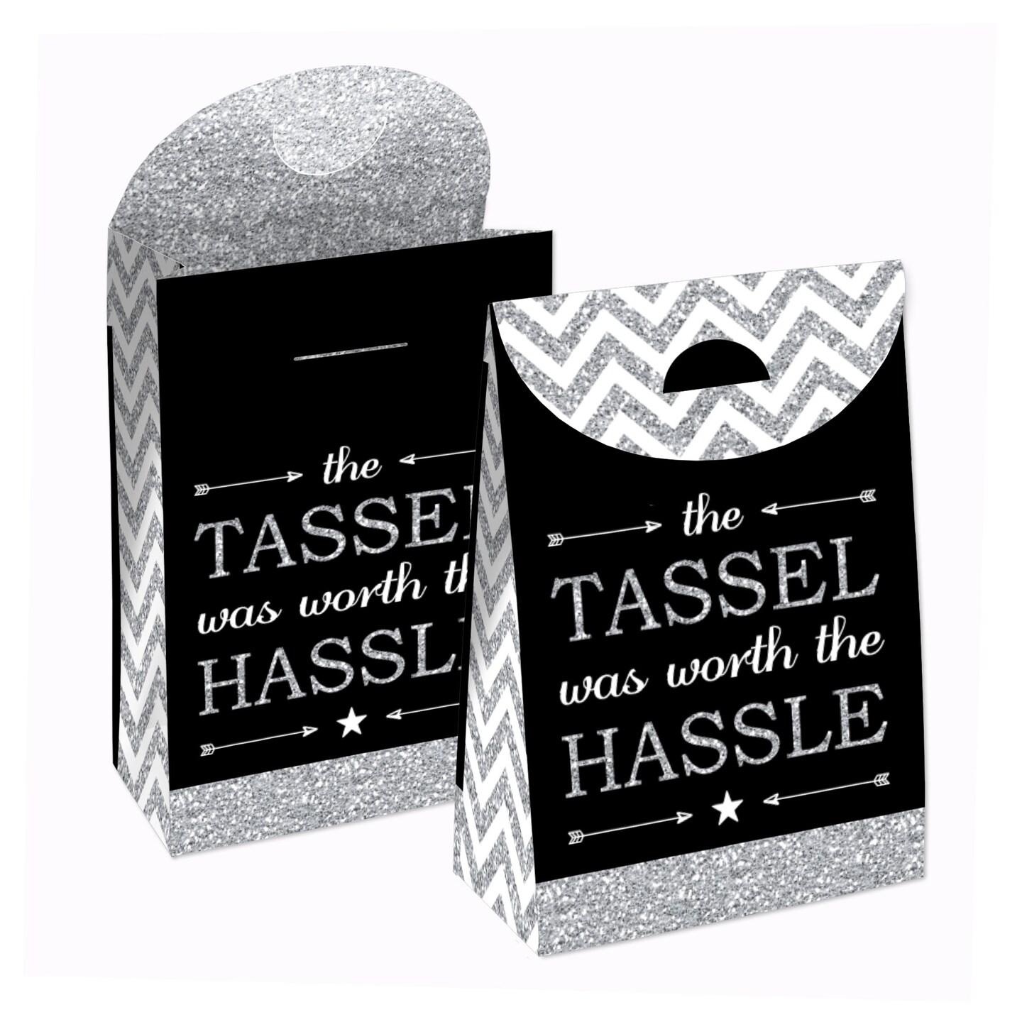 Big Dot of Happiness Tassel Worth The Hassle - Silver - Graduation Gift ...