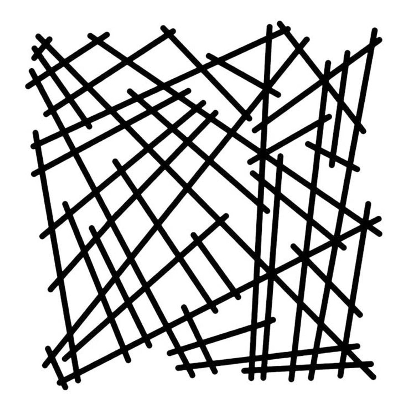 Woodware Craft Collection Woodware 6" x 6" Stencil Broken Mesh