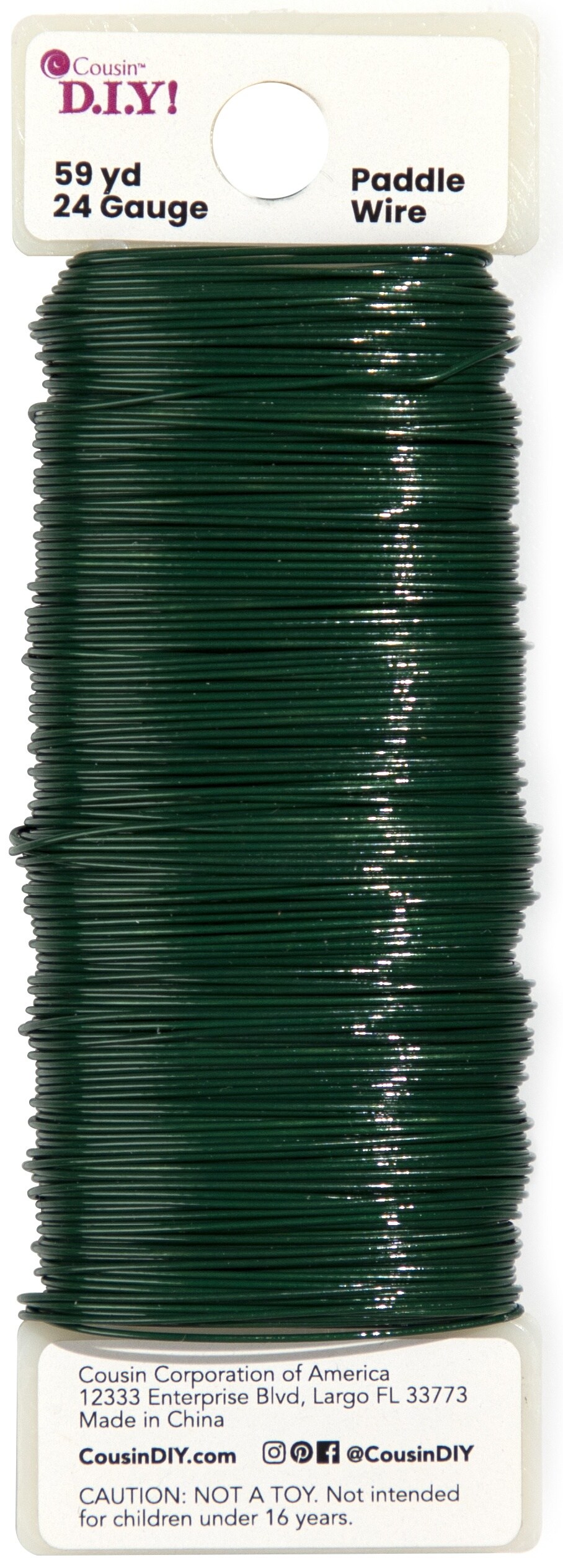 Cousindiy Paddle Wire 24 Gauge 59YdGreen Michaels