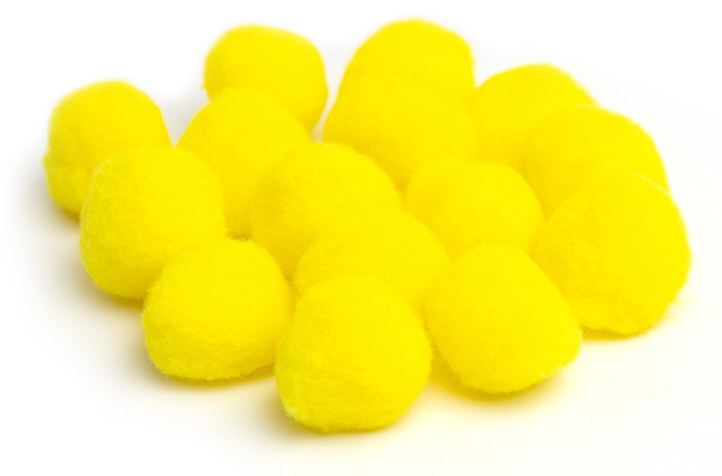 Cousin DIY White Pom Poms - 15 Pack Of 1.5 Inch Craft Poms