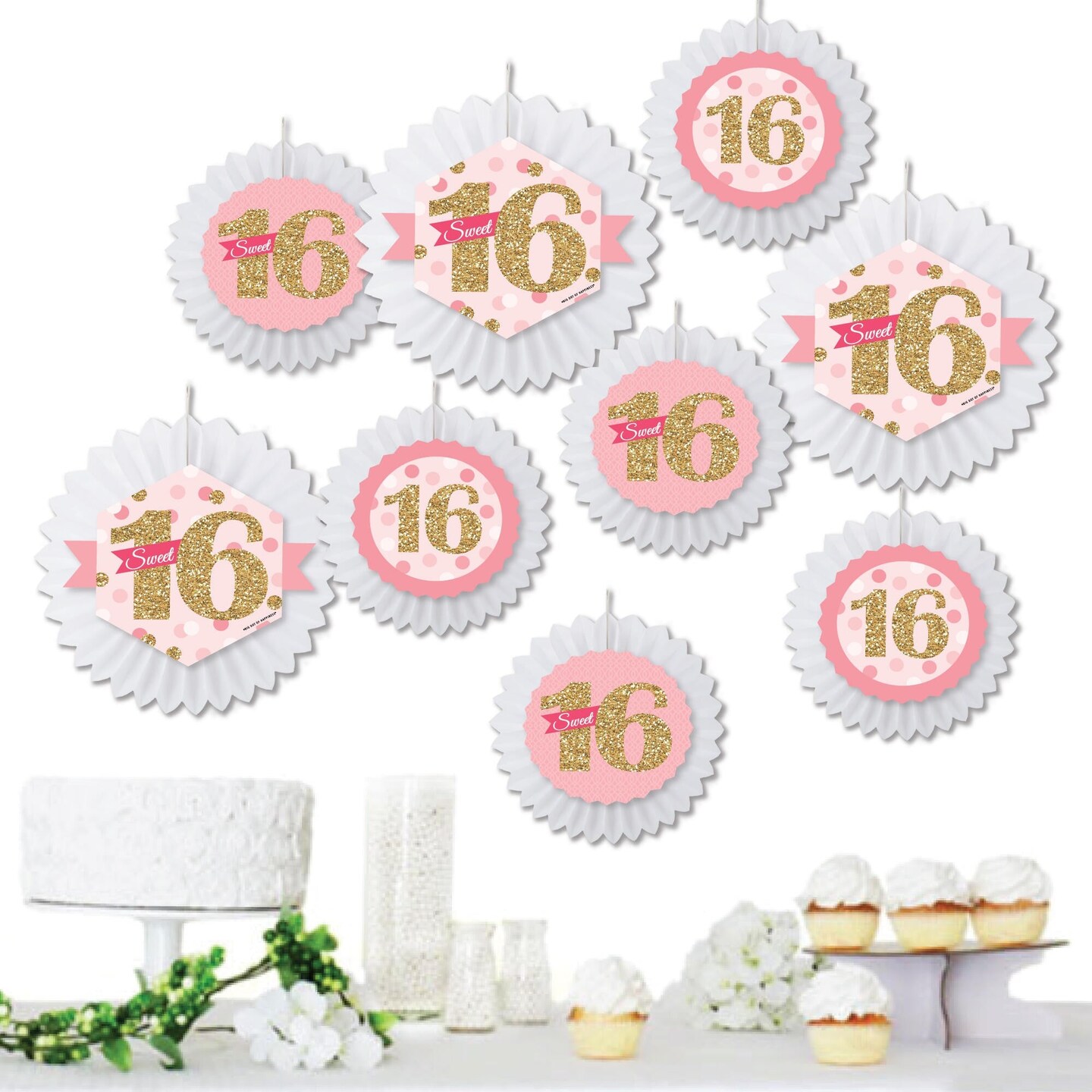 Sweet 16 Cupcake Decorations