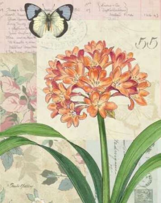 Clivia Floral Collage Poster Print by Pamela Gladding - Item # VARPDXGLA542