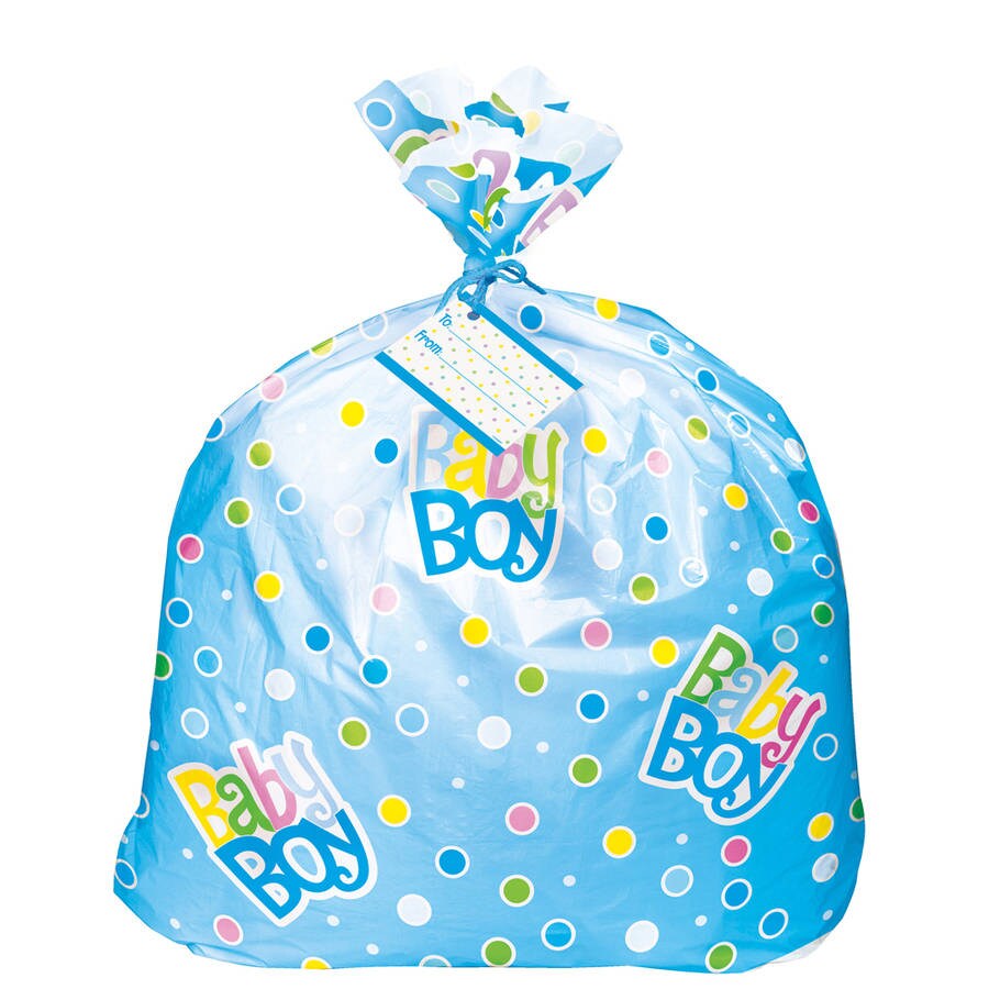 Jumbo Plastic Gift Bag Baby Blocks