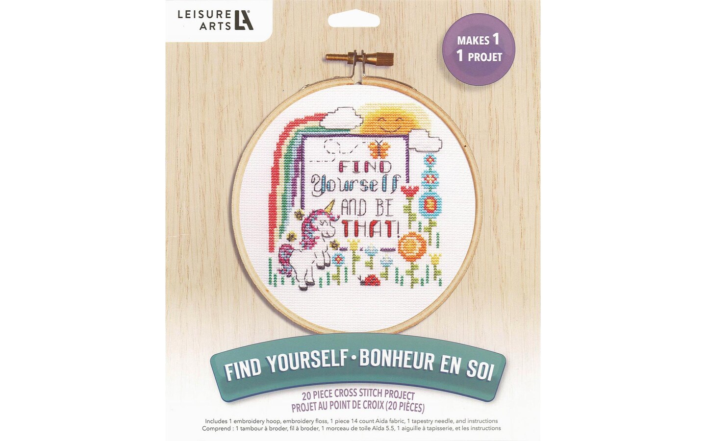 Leisure Arts Cross Stitch Kits 7" Find Yourself Michaels